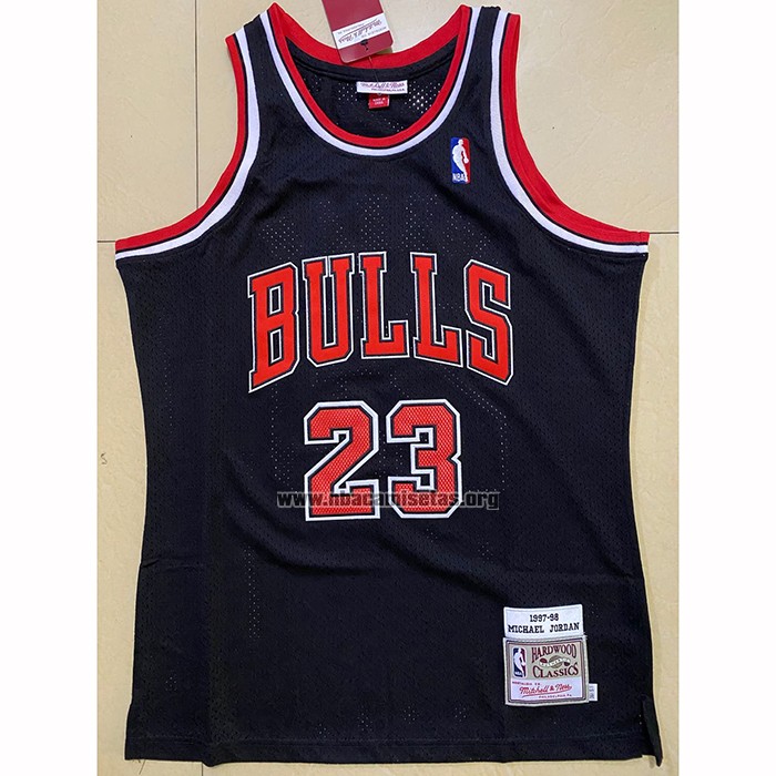 Camiseta Chicago Bulls Michael Jordan NO 23 Retro Negro